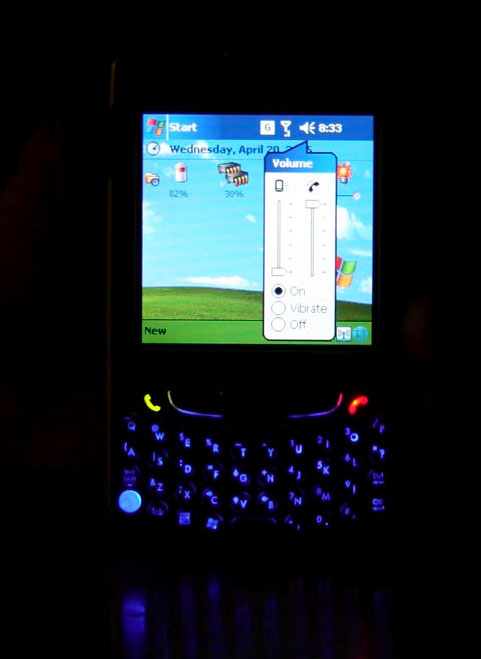 HP iPAQ hw6500 – Podsvícená klávesnice