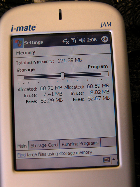 i-mate JAM se 128 MB RAM