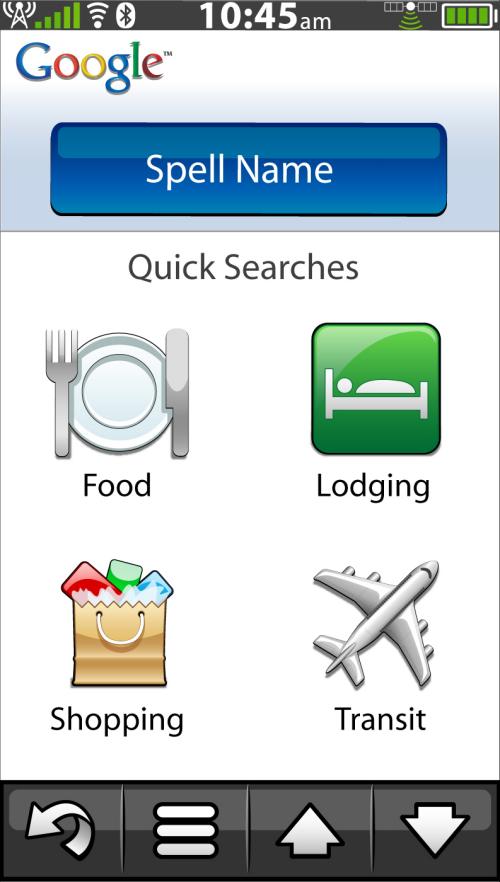 Garmin nüvifone UI