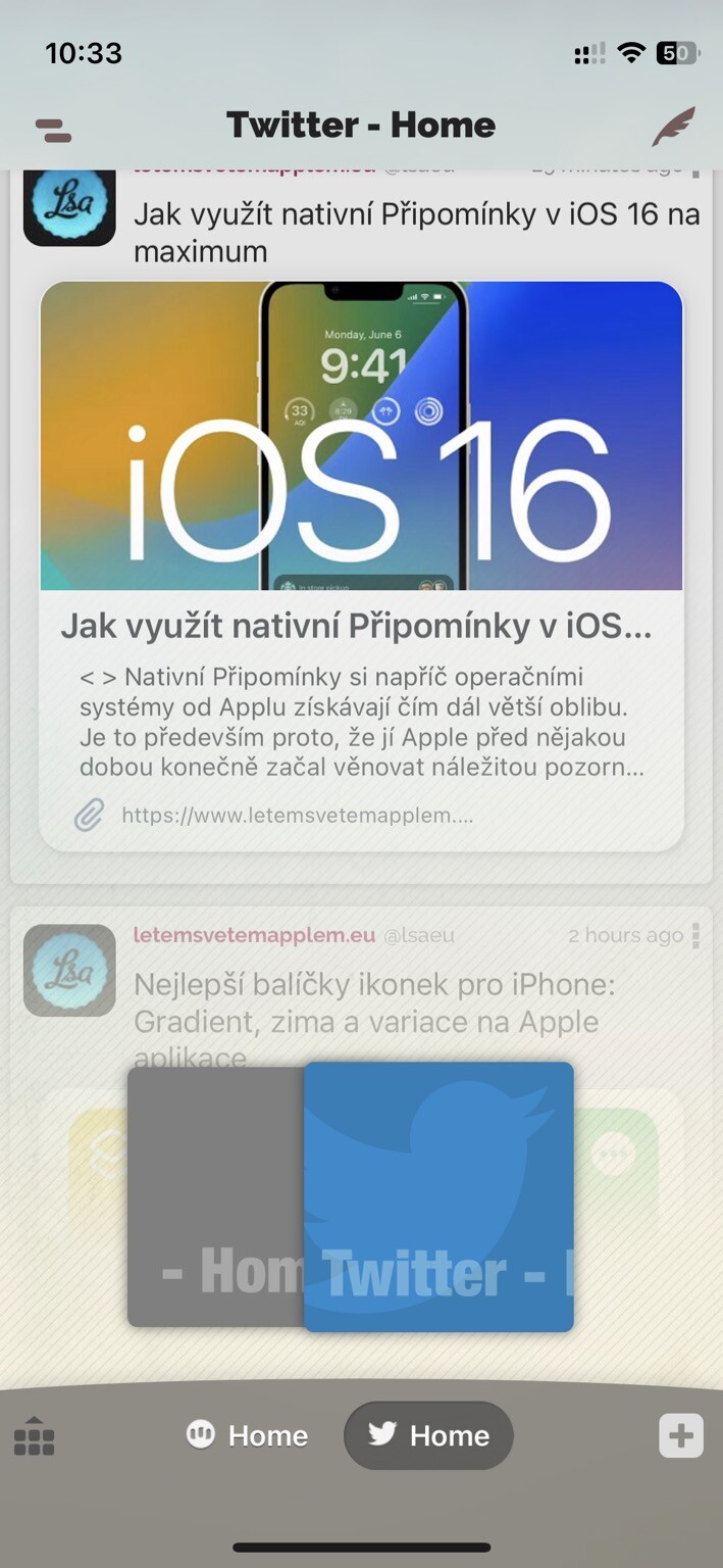 Snímek obrazovky aplikace Stella